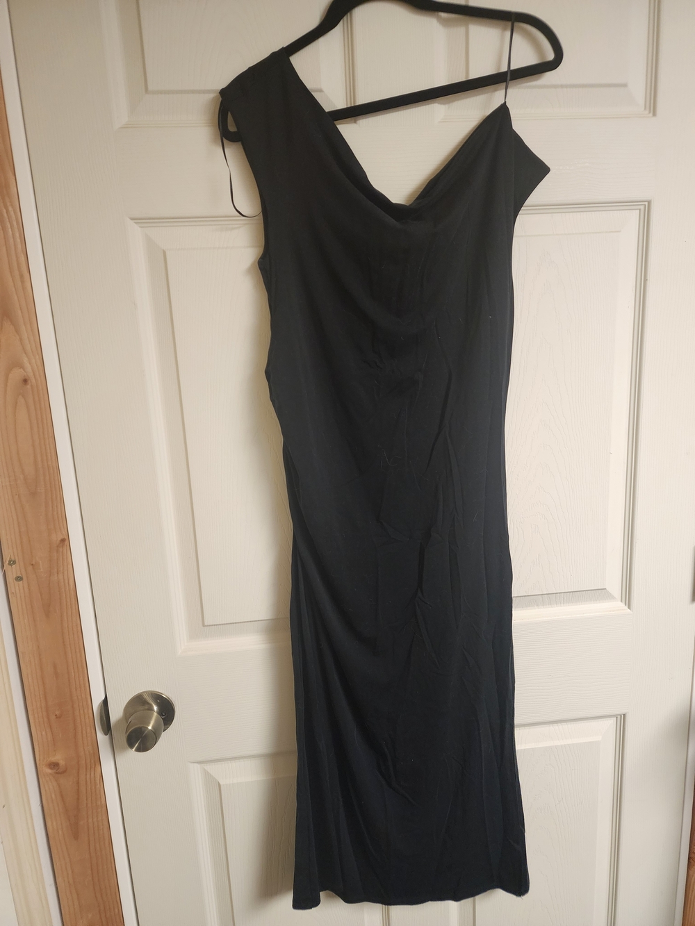 a new day One-Shoulder Black Slip Dress